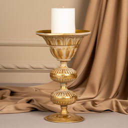 Подсвечник металл «Ярусы» для одной свечи 16×16×25 см