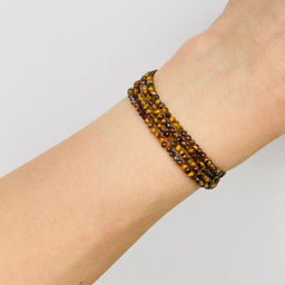 Украшение- трансформер (колье/браслет) из Тигрового глаза 70 см/от 16 см