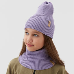 Шапка детская MINAKU, лавандовая, размер 48-52 (3-5 лет)