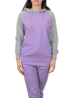 NOE103 VIOLET/GRAY Костюм спортивный женский (хлопок 90%, полиэстер 10%) - Fashion фото 3