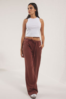 Bej More Sustainable %100 Tencel Beli Lastikli Yuksek Bel Jeans TWOSS24JE00203 - Trendyolmilla фото 16