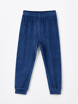 Beli Lastikli Kadife Erkek Bebek Pijama Alt