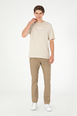 Erkek Haki Kanvas / Chino Pantolon Sepette S_rpriz _ndirim