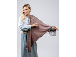 Платок Lanotti двухсторонний Сердце природы бордовый /№62