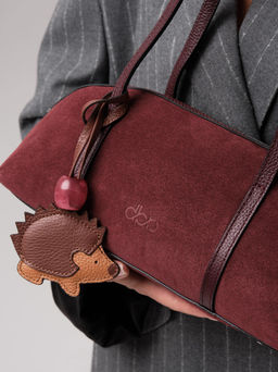 Замшевая сумка Ezhik DBR 31225 зимняя вишня  фото 4