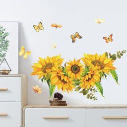 Наклейка многоразовая интерьерная Подсолнухи (2535) - Мой органайзер фото 4