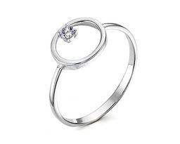 Кольцо из серебра куб.циркон., В10-1158