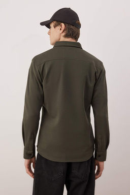 Antrasit Regular Fit Dokulu Erkek Gomlek TMNAW26GO00023 - Trendyolmilla фото 11