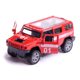 Машинка металлическая «Пожарная служба», 1:48, инерция, открываются двери, цвет красный