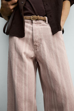 JEANS RELAXED FIT ESTAMPADO RAYAS / Rosa - Zara фото 6