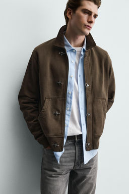 CHAQUETA COMBINADO PANA ALAMARES / Marr?n - Zara фото 6