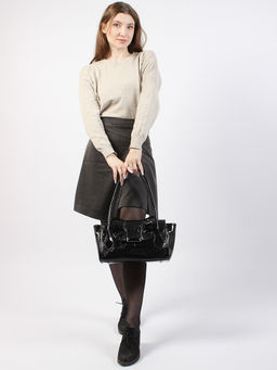 LACCOMA сумка Y2430-2-черный натуральная кожа полиэстер фото 2