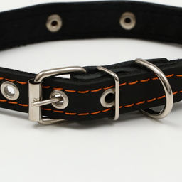 Ошейник кожаный светоотражающий на синтепоне бабочка, 45 х 2 см, ОШ 25-35 см, чёрный - Пижон фото 3