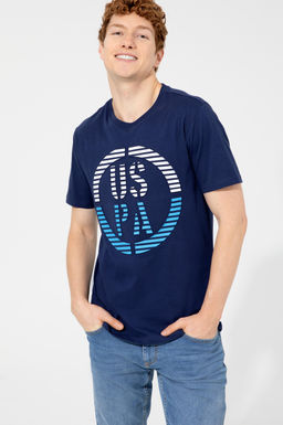 Erkek Lacivert Bisiklet Yaka Ti__rt