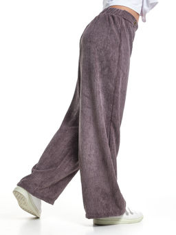 Брюки вельветовые палаццо 22-8062 коричневый - Mini maxi фото 5