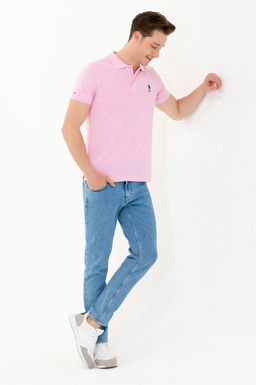 Мужская светло-розовая базовая футболка - U.s. polo assn фото 5
