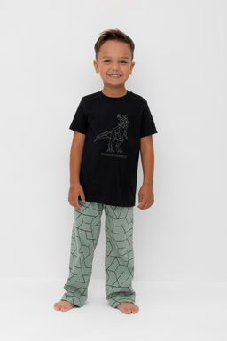 К 1599/черный,геометрия пижама дет
