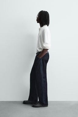 RELAXED FIT FLOCKED TROUSERS - Zara фото 4