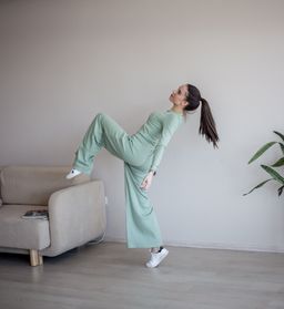 турецкий модал кашкорсе Костюм , цвет мята - Knitka wear фото 3