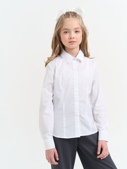 Рубашка Белая для девочки 7+