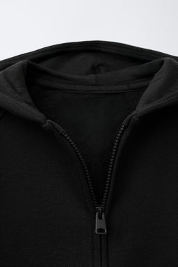 SUDADERA FELPA CREMALLERA / Negro - Zara фото 3