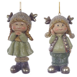 Фигурка декоративная "Дети", L5 W3 H9,5 см, 2в.