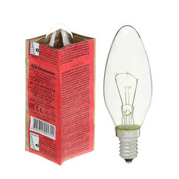 Цена за 4 шт. Лампа накаливания КЭЛЗ, ДС, Е14, 60 Вт, 230 В