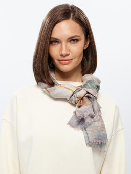 Палантин жен. шерсть+шелк+люр 70х180 S55-8260-17 - Eleganzza фото 4