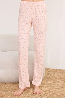 Beyaz Cicekli Dantel Detayl? Fitilli/Pointel Orme Pijama Tak?m? THMAW26PT00165 - Trendyolmilla фото 8