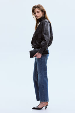 Straight High Waist Ankle Jeans - H&m фото 8