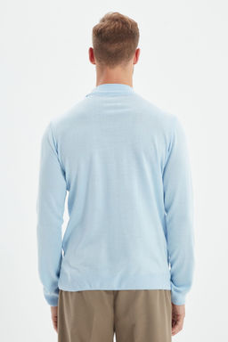 TRENDYOL MAN Siyah Slim Fit Dar Kesim Yar?m Bal?kc? Yaka Basic Kazak TMNAW21KZ0758 - Trendyolmilla фото 27