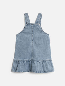 ACOOLA / Сарафан джинсовый детский для девочек Manchkin синий  фото 2