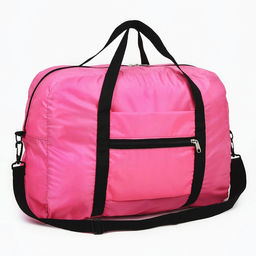 Сумка дорожная на молнии, складная в косметичку, цвет розовый - Nazamok фото 4