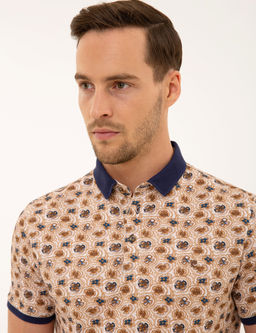 Kahverengi Slim Fit Polo Yaka Ti__rt