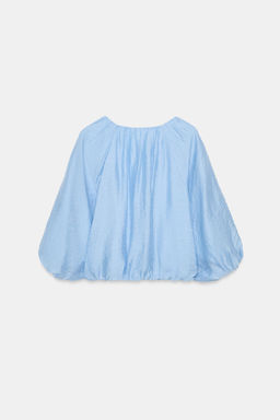 BLUSA FLUIDA GLOBO / Celeste - Zara фото 8