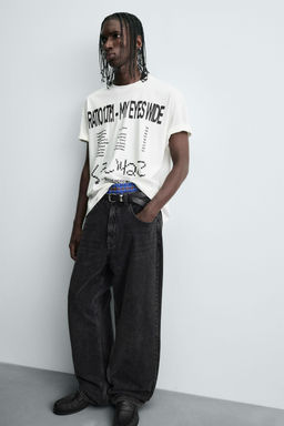 T-SHIRT WITH GRAPHIC TEXT - Zara фото 6