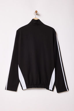 TRENDYOL MAN Siyah Regular/Normal Kesim Fermuarl? Serit Detayl? Sweatshirt TMNSS25SW00005 - Trendyolmilla фото 3