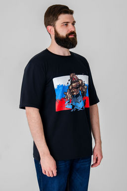 Арт. 614-146 Футболка мужская 50-60 (6 шт) Цвет:черный - Идеал фото 3