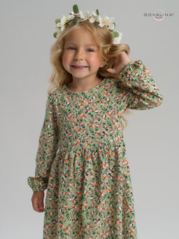 Платье Моана цветочки на хаки - Sovalina фото 27