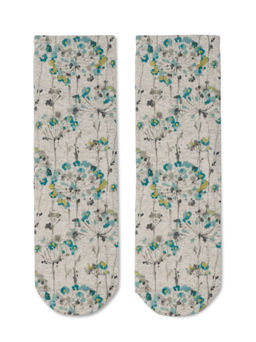 Цена за 2 пары. Носки Классические CONTE Носки с принтом FANTASY из смесовой пряжи с хлопком и льном бежевый - Conte elegant фото 11