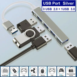 Адаптер USB , 3 USB 2.0/ 1USB 3.0 Адаптер USB , 3 USB 2.0/ 1USB 3.0