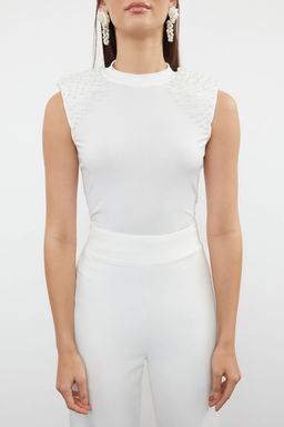 Beyaz Inci Aksesuarl? Orme Body TPRSS24BD00025 - Trendyolmilla фото 3