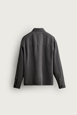 SOBRECAMISA LAVADA RELAXED FIT / Gris - Zara фото 8