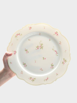 Тарелка WY Spring flowers, d=26.5 см, фарфор, белая