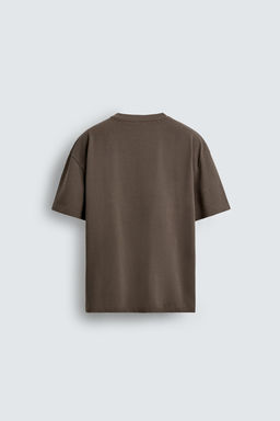 CAMISETA HEAVYWEIGHT B?SICA / Marr?n oscuro - Zara фото 7