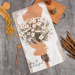 Полотенце «Этель» Stay beautiful, 40×73 см, 100% хлопок, саржа 190 г/м²