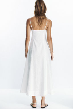 MIDI CORSET DRESS WITH CUTWORK EMBROIDERY - Zara фото 4