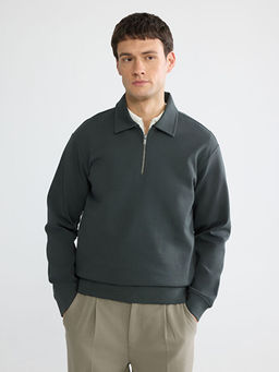 Polo Yaka Erkek Sweatshirt