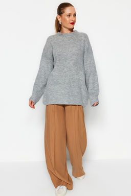 Tas Genis Kal?p Couple Yumusak Dokulu Basic Triko Kazak TWOAW20FV0142 - Trendyolmilla фото 14