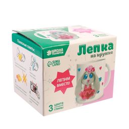 Набор для творчества. Кружка для декорирования полимерной глиной Зайка в платье 300 мл - Школа талантов фото 4